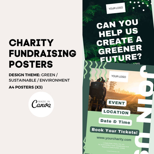 Green Theme Charity Posters